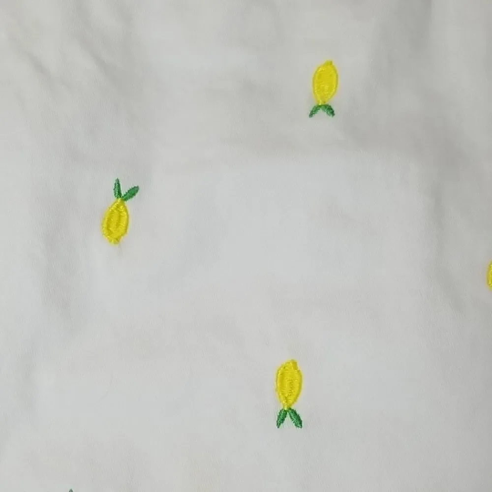 🍋 Merona Embroidered Lemon  Summer Fruits Shorts